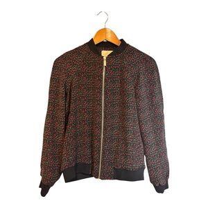 🌹🖤Michael Kors Black and Red Floral Jacket